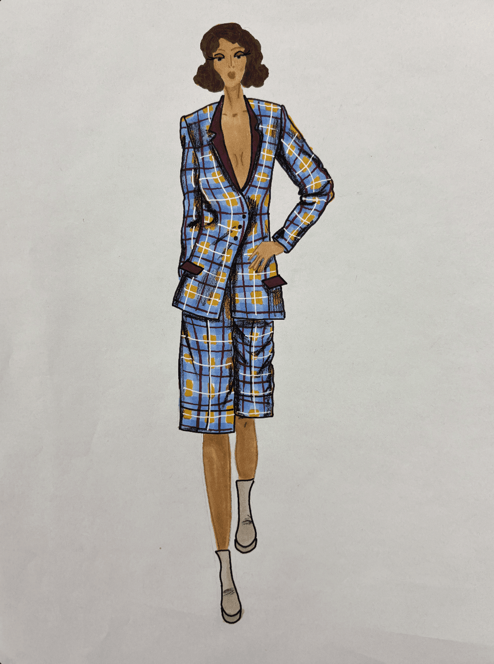 FW 25 Tweed & Plaid — Marker Fashion Figures